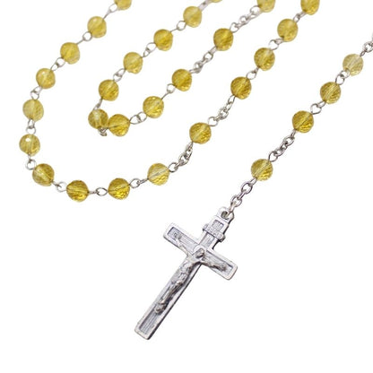 Citrine 6mm Stone Beads Rosary (Personalisation Available)