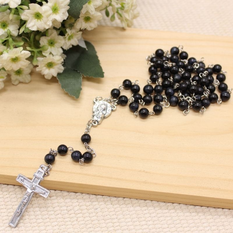 Dark Tiger's Eye 6mm Stone Beads Rosary (Personalisation Available)