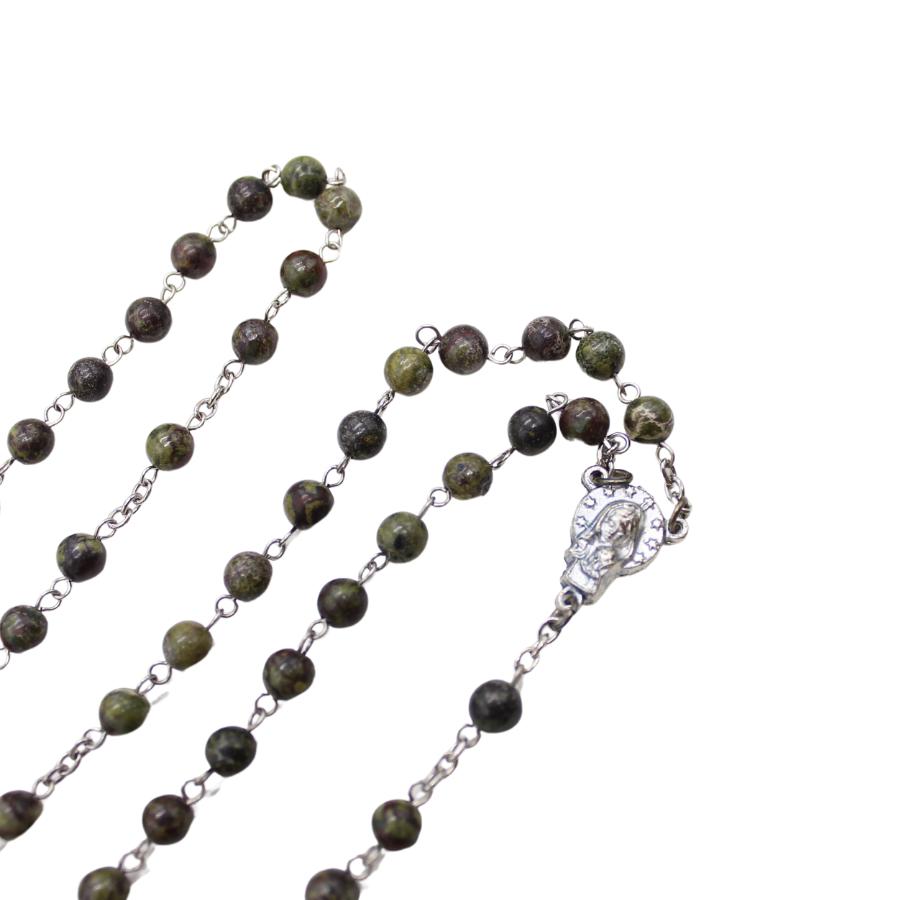 Dragon Blood 6mm Stone Beads Rosary (Personalisation Available)