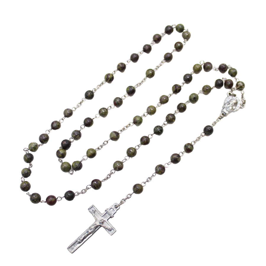 Dragon Blood 6mm Stone Beads Rosary (Personalisation Available)