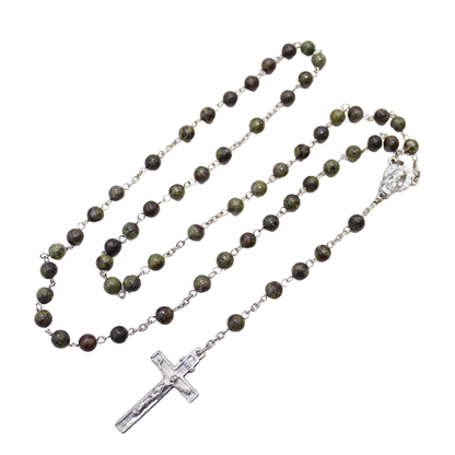 Dragon Blood 6mm Stone Beads Rosary (Personalisation Available)