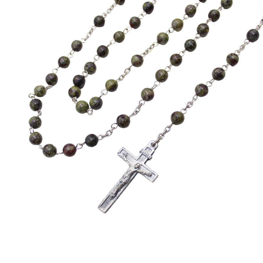 Dragon Blood 6mm Stone Beads Rosary (Personalisation Available)