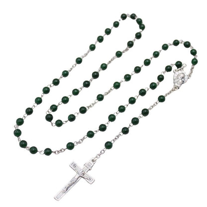 Emerald Chalcedony 6mm Stone Beads Rosary (Personalisation Available)