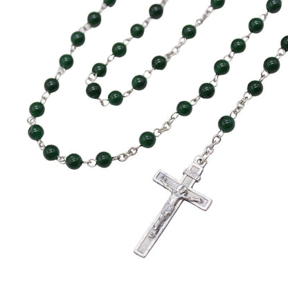 Emerald Chalcedony 6mm Stone Beads Rosary (Personalisation Available)