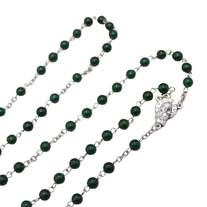 Emerald Chalcedony 6mm Stone Beads Rosary (Personalisation Available)