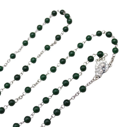 Emerald Chalcedony 6mm Stone Beads Rosary (Personalisation Available)
