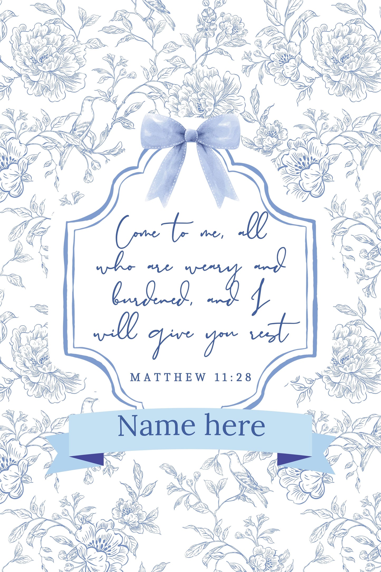 [PRE-ORDER] Bible Verse (Matthew 11:28) Fleece Throw Blanket (Personalisation Available)