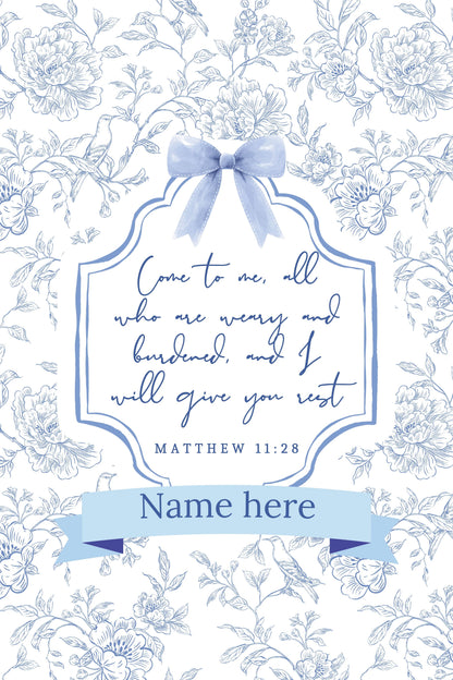 [PRE-ORDER] Bible Verse (Matthew 11:28) Fleece Throw Blanket (Personalisation Available)