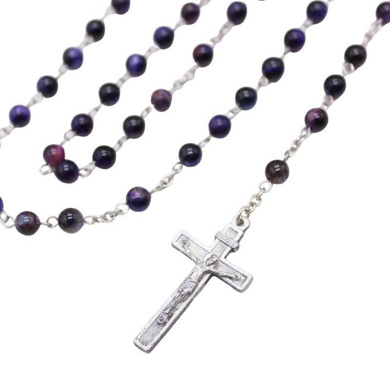 Galaxy Tiger's Eye 6mm Stone Beads Rosary (Personalisation Available)