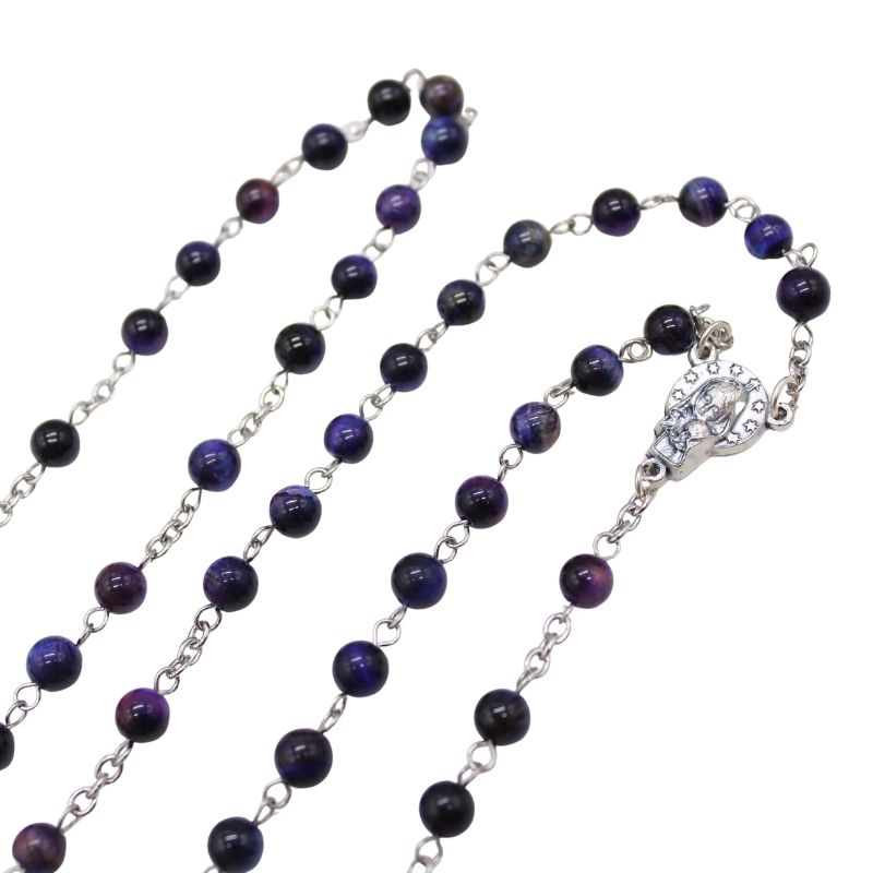 Galaxy Tiger's Eye 6mm Stone Beads Rosary (Personalisation Available)