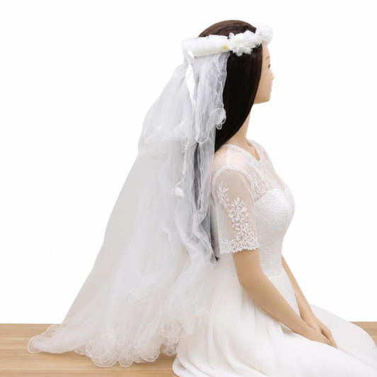 Flower hairband/Veil for Holy Communion/Confirmation