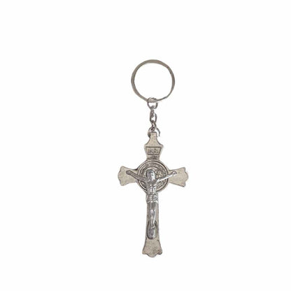 Metal St Benedict Keychain - Black/Blue/Red/Silver