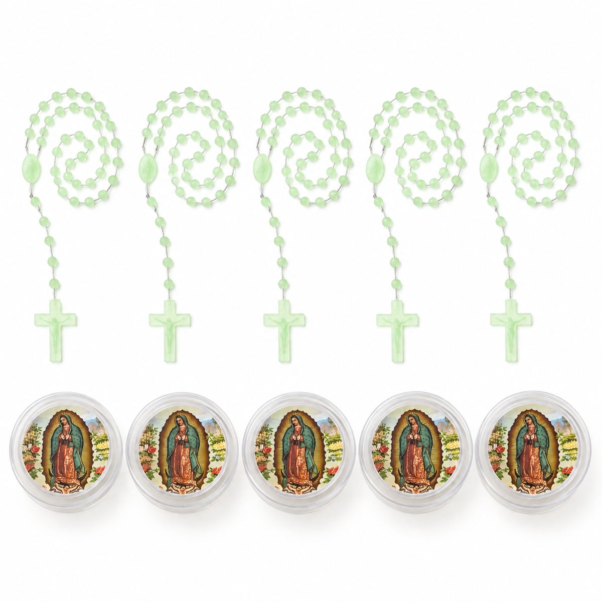 Luminous Rose/Round Bead Rosary