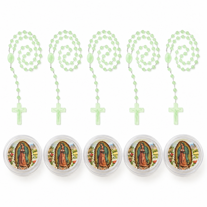 Luminous Rose/Round Bead Rosary