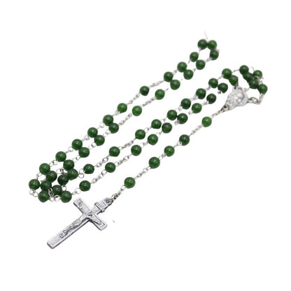 Green Jade stone 6mm beads Rosary