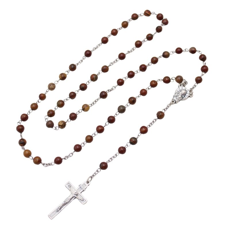Picasso Agate 6mm Stone Beads Rosary (Personalisation Available)