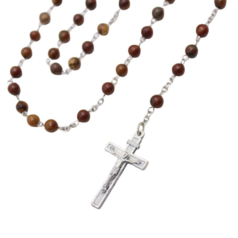 Picasso Agate 6mm Stone Beads Rosary (Personalisation Available)