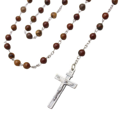 Picasso Agate 6mm Stone Beads Rosary (Personalisation Available)