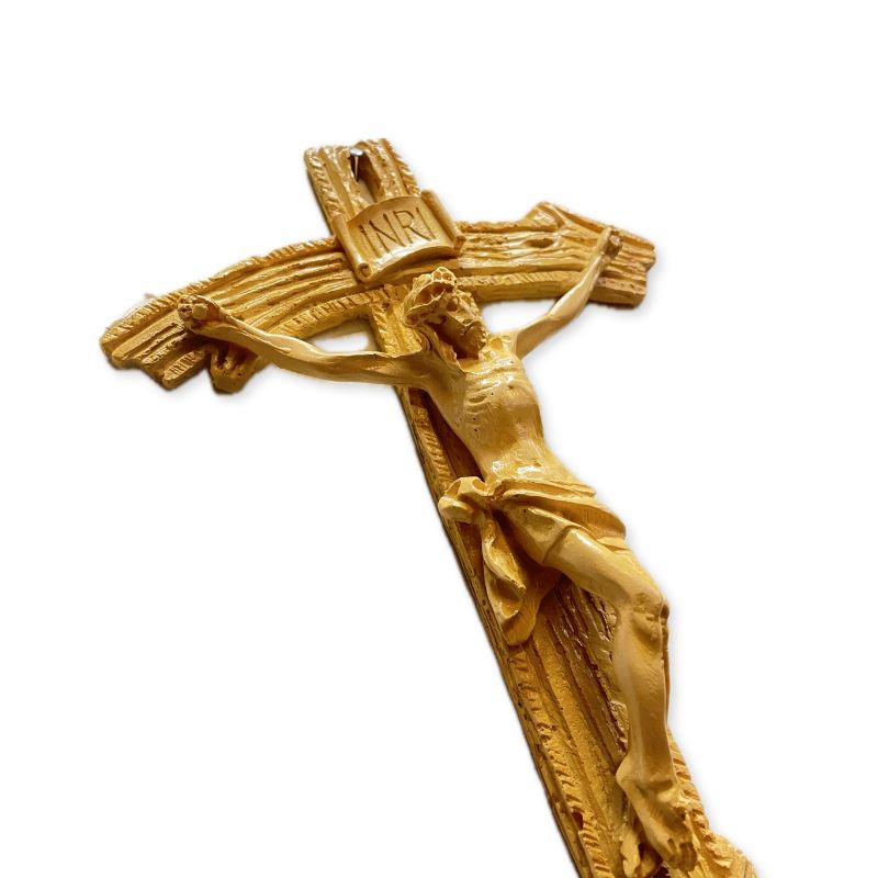 Polystone Papal Wall Crucifix - 27cm