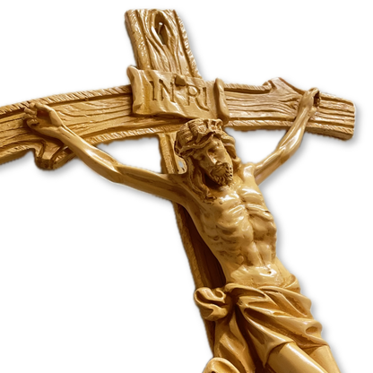 Polystone Papal Wall Crucifix - 63cm