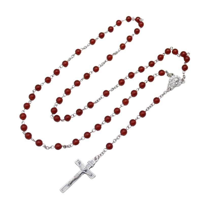 Red Carnelian 6mm Stone Beads Rosary (Personalisation Available)