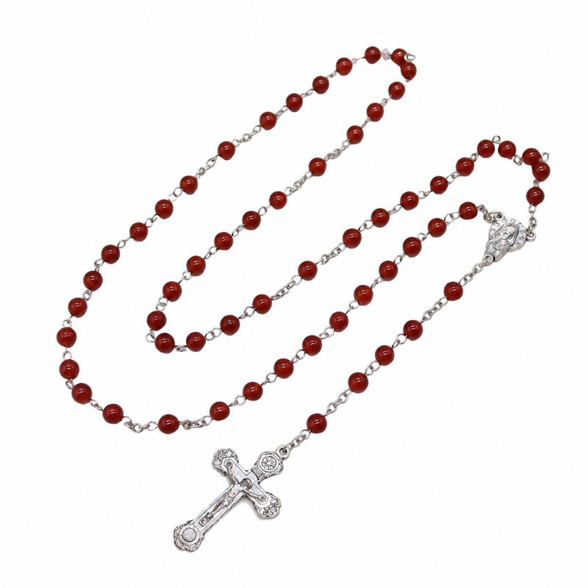 Red Carnelian 6mm Stone Beads Rosary (Personalisation Available)