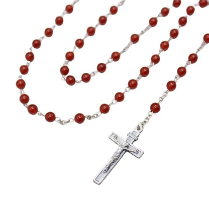 Red Carnelian 6mm Stone Beads Rosary (Personalisation Available)