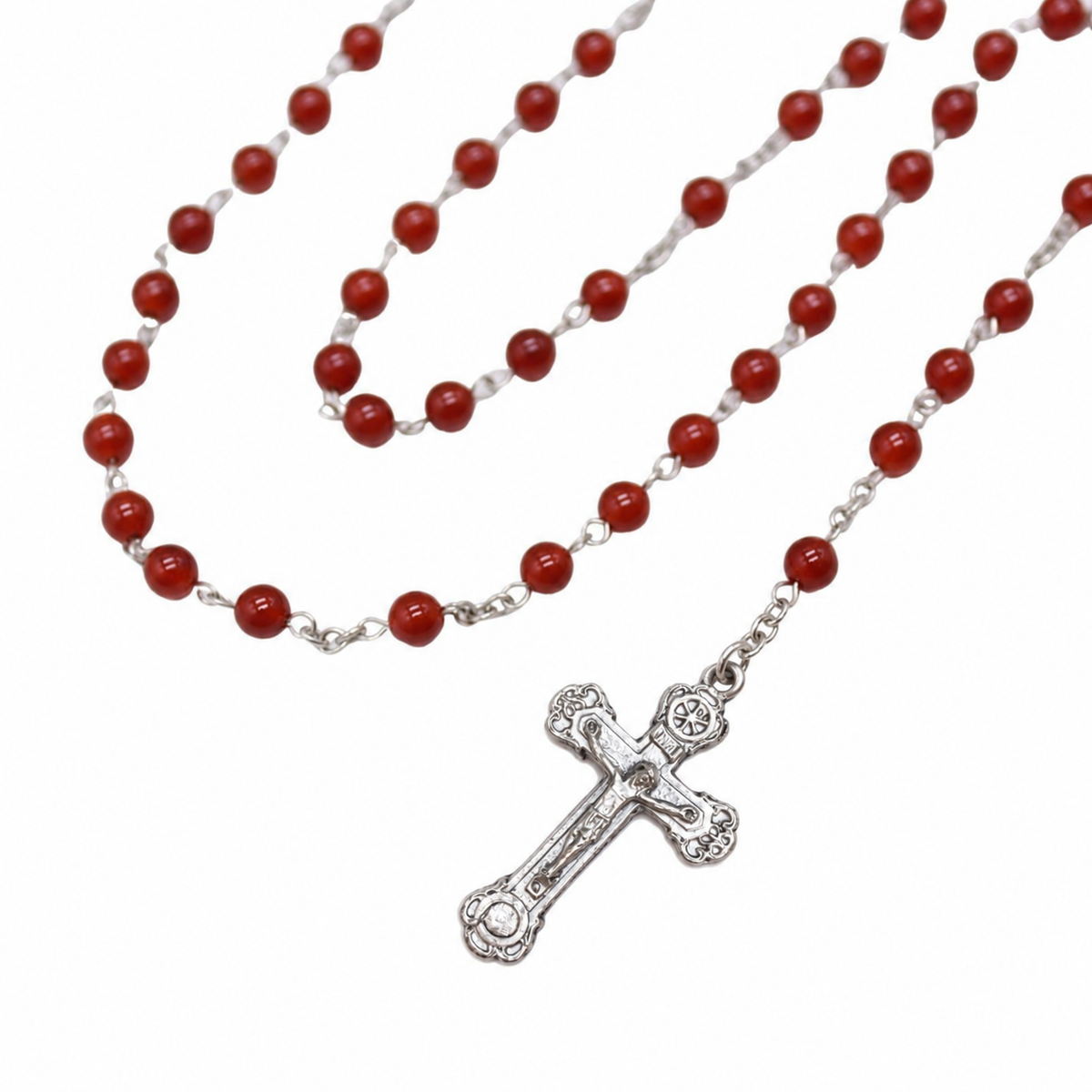 Red Carnelian 6mm Stone Beads Rosary (Personalisation Available)