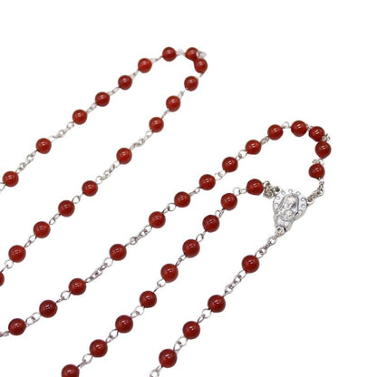 Red Carnelian 6mm Stone Beads Rosary (Personalisation Available)