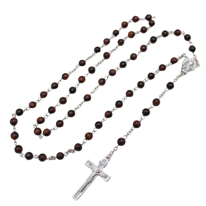 Red Tiger's Eye 6mm Stone Beads Rosary (Personalisation Available)