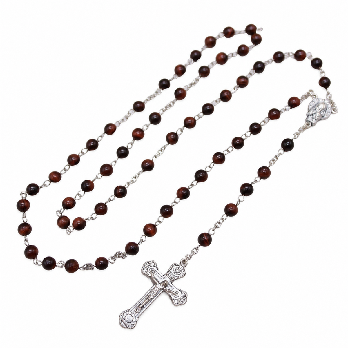 Red Tiger's Eye 6mm Stone Beads Rosary (Personalisation Available)