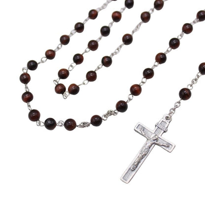 Red Tiger's Eye 6mm Stone Beads Rosary (Personalisation Available)