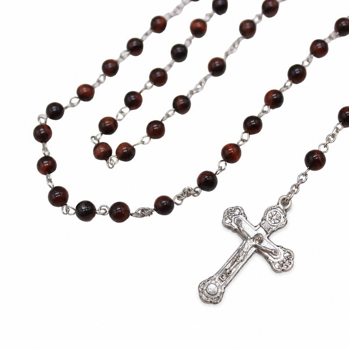 Red Tiger's Eye 6mm Stone Beads Rosary (Personalisation Available)