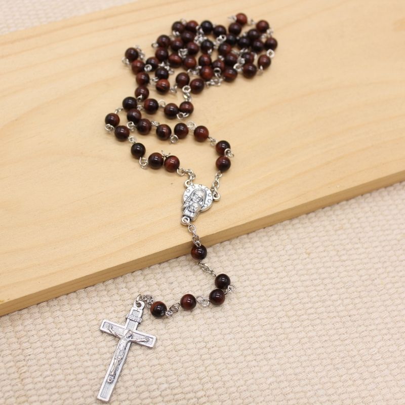 Red Tiger's Eye 6mm Stone Beads Rosary (Personalisation Available)