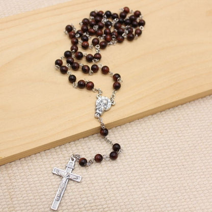 Red Tiger's Eye 6mm Stone Beads Rosary (Personalisation Available)