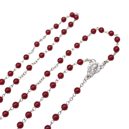 Ruby Red Chalcedony 6mm Stone Beads Rosary (Personalisation Available)