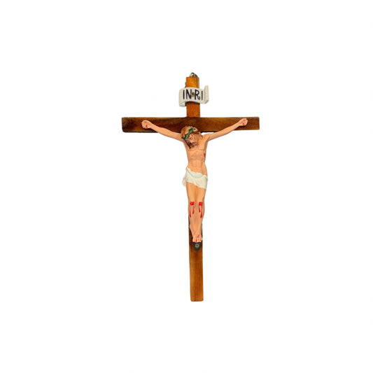 Wood Resin Wall Crucifix 47cm