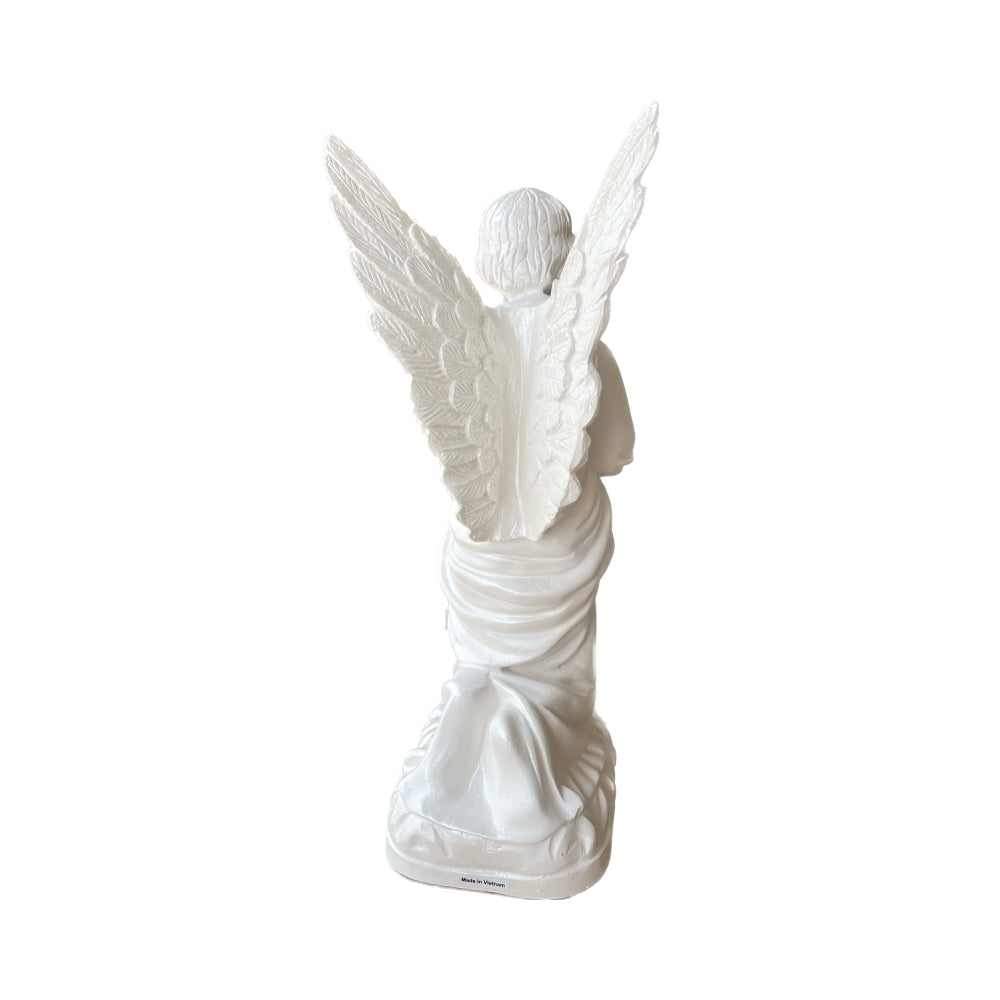 Polystone White Praying Angel - 40cm(white)