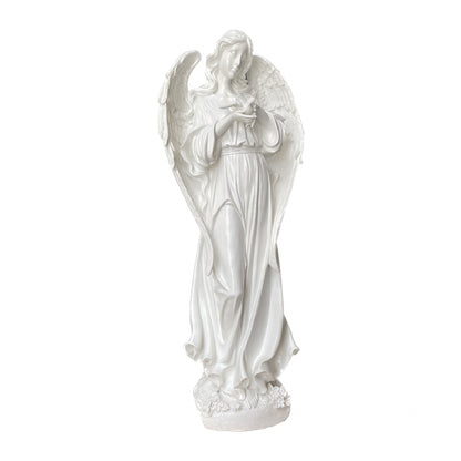 Angel with Dove statue (Vittoria) white - 80cm