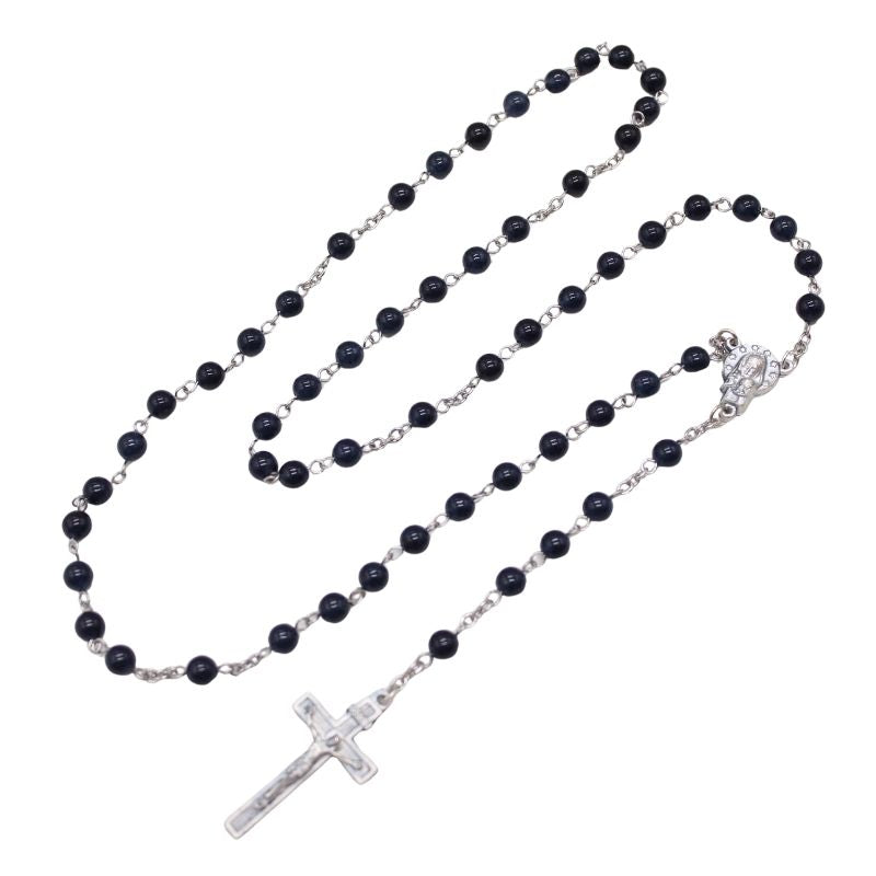 Sapphire Chalcedony 6mm Stone Beads Rosary (Personalisation Available)