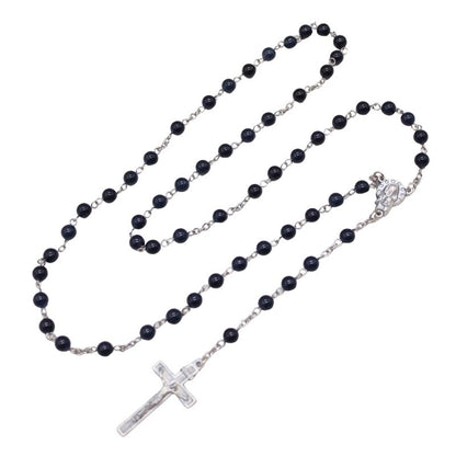 Sapphire Chalcedony 6mm Stone Beads Rosary (Personalisation Available)