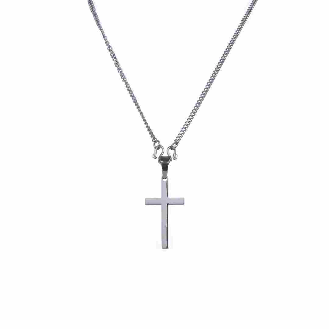 Stainless Steel Plain cross/Chain 5cm