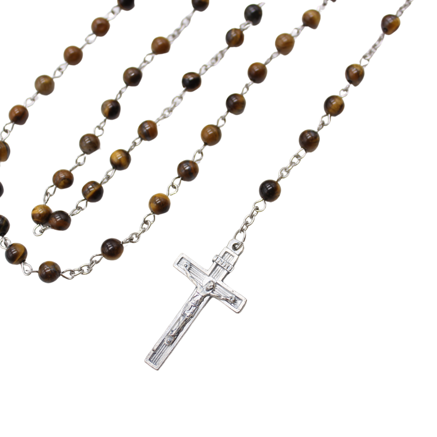 Tiger Eye 6mm Stone Beads Rosary (Personalisation Available)