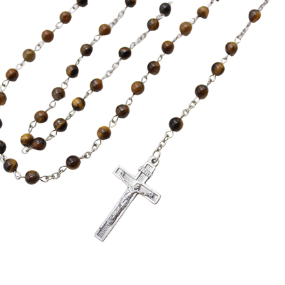 Tiger Eye 6mm Stone Beads Rosary (Personalisation Available)