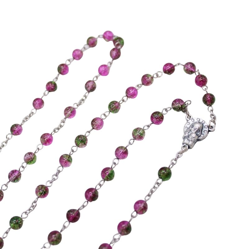 Watermelon Quartz 6mm Stone Beads Rosary (Personalisation Available)