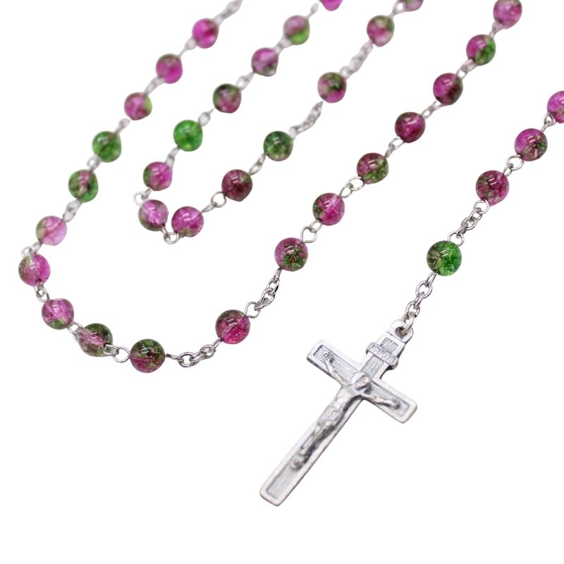 Watermelon Quartz 6mm Stone Beads Rosary (Personalisation Available)