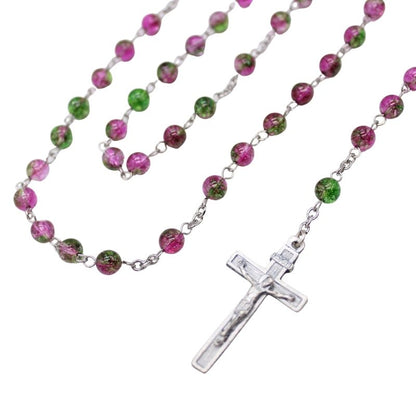 Watermelon Quartz 6mm Stone Beads Rosary (Personalisation Available)