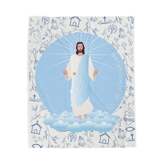 [PRE-ORDER] You are a child of God Fleece Throw Blanket (Personalisation Available)