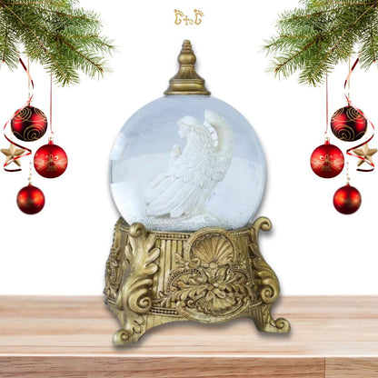 Guardian Angel Musical Light Snow Globe