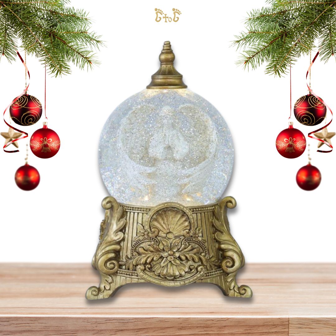 Guardian Angel Musical Light Snow Globe